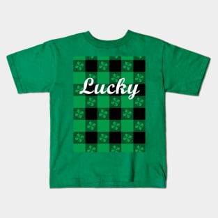 Lucky Clover pattern Kids T-Shirt